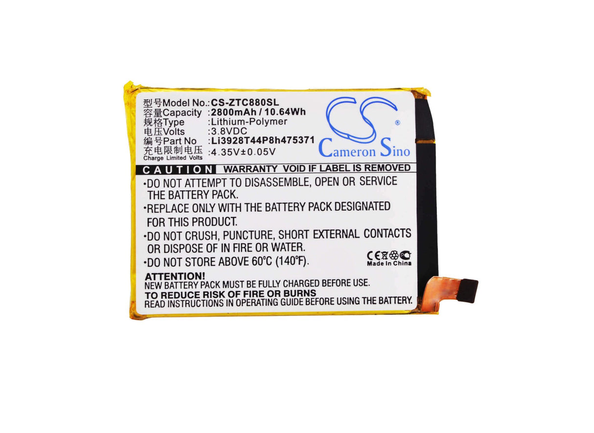 Battery For Zte Axon Mini B2015, C880, C880a 3.8v, 2800mah - 10.64wh Mobile, SmartPhone Cameron Sino Technology Limited   