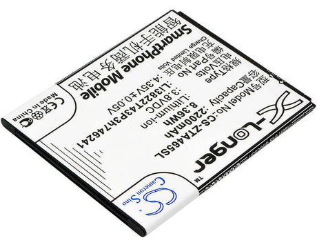 Battery For Zte, Blade A465, Blade A475, Blade L4 Pro 3.8v, 2200mah - 8.36wh Mobile, SmartPhone Cameron Sino Technology Limited   