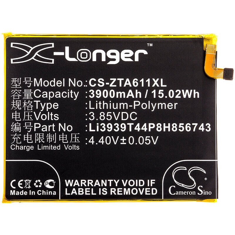 Battery For Zte, Blade A6 Max, 3.85v, 3900mah - 15.02wh Mobile, SmartPhone Cameron Sino Technology Limited   