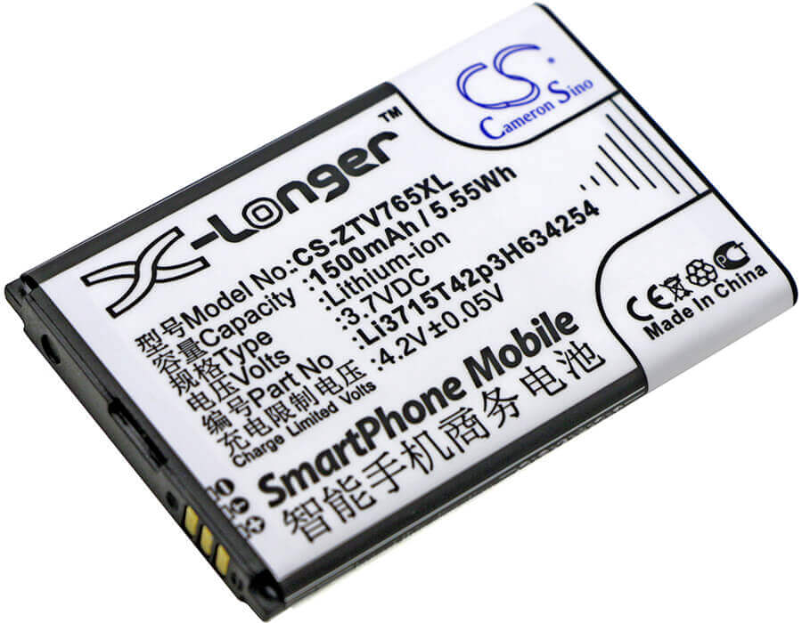 Battery For Zte, Blade G, Leo Q1, V765m 3.7v, 1500mah - 5.55wh Mobile, SmartPhone Cameron Sino Technology Limited   