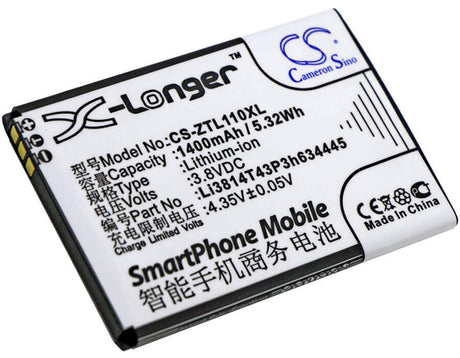 Battery For Zte, Blade L110, Blade L110 Dual Sim 3.8v, 1400mah - 5.32wh Mobile, SmartPhone Cameron Sino Technology Limited   