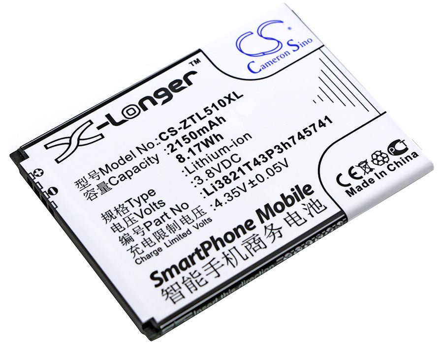 Battery For Zte, Blade L5, Blade L5 Plus, Blade L5 Plus Dual S 3.8v, 2150mah - 8.17wh Mobile, SmartPhone Cameron Sino Technology Limited   