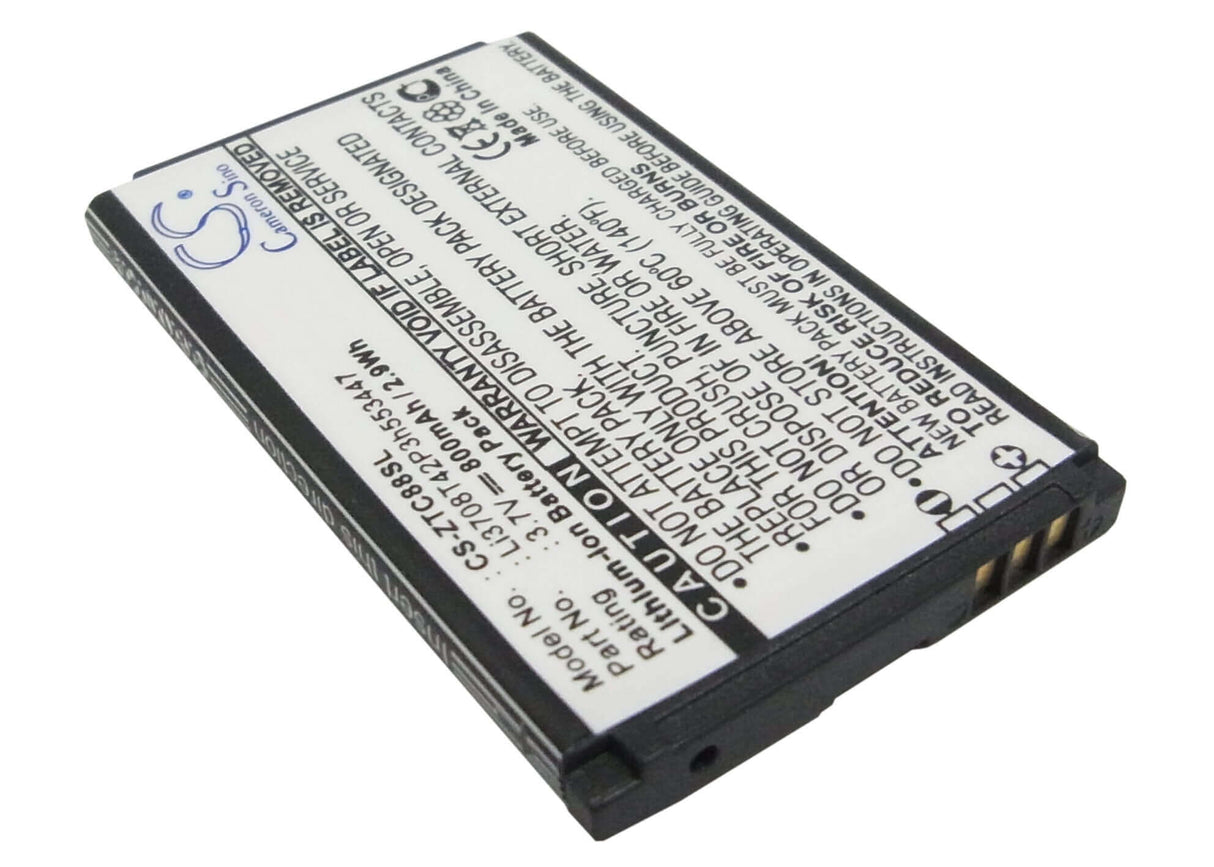 Battery For Zte C88, C78, C70 3.7v, 800mah - 2.96wh Mobile, SmartPhone Cameron Sino Technology Limited   