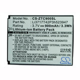 Battery For Zte C90 3.7v, 900mah - 3.33wh Mobile, SmartPhone Cameron Sino Technology Limited   