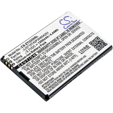 Battery For Zte F165, Mf60, Mf61 3.7v, 1500mah - 5.55wh Hotspot Cameron Sino Technology Limited   