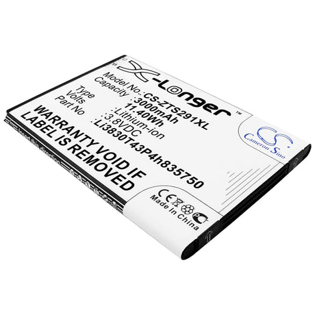 Battery For Zte Grand S Ii, S291, Grand Sii 3.8v, 3200mah - 12.16wh Mobile, SmartPhone Cameron Sino Technology Limited   