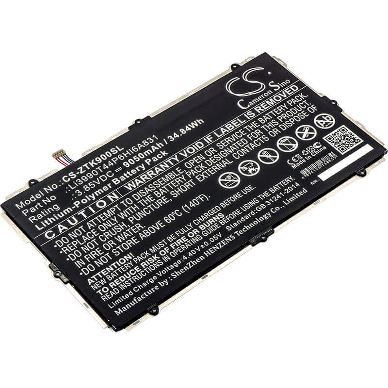 Battery For Zte, K90u, Zpad 10.1' 3.85v, 9050mah - 34.84wh Tablet Cameron Sino Technology Limited   