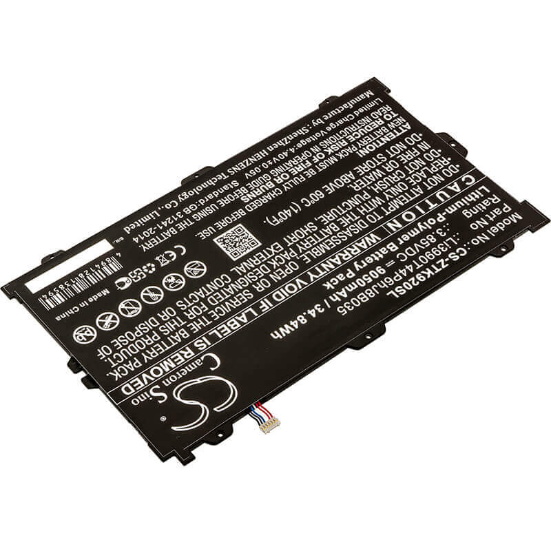 Battery For Zte, K92, Primetime' Primetime Lte-a 3.85v, 9050mah - 34.84wh Tablet Cameron Sino Technology Limited   