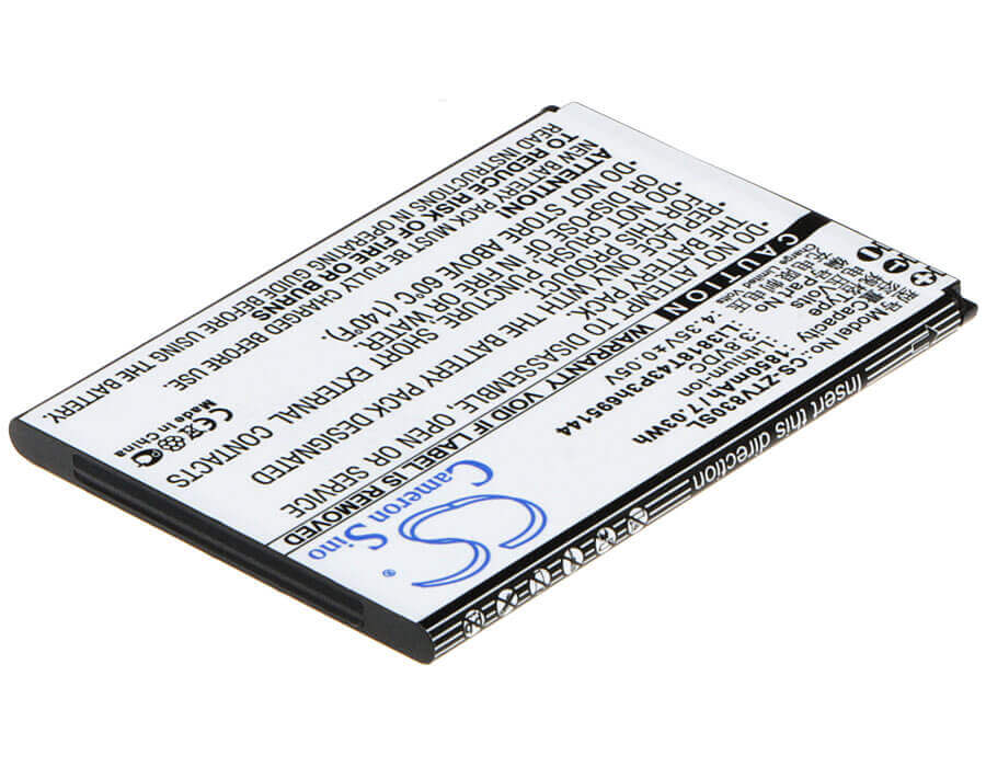 Battery For Zte Kis 3 Max, V830w 3.8v, 1850mah - 7.03wh Mobile, SmartPhone Cameron Sino Technology Limited   