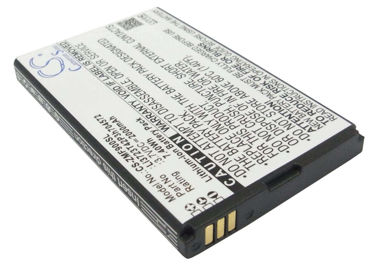 Battery For Zte Mf90, Mf90c, Mf90c1 3.7v, 2000mah - 7.40wh Hotspot Cameron Sino Technology Limited   