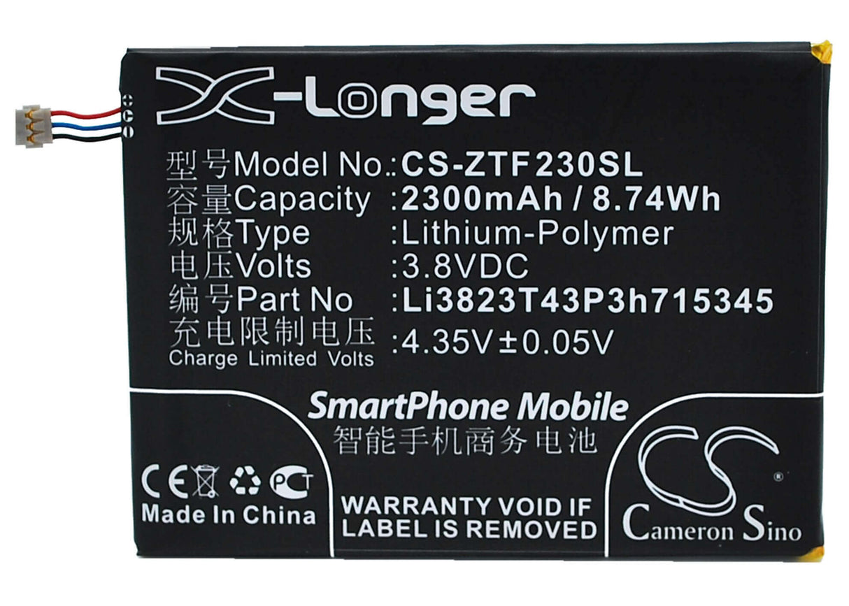 Battery For Zte Mf910, Mf910 4g Lte 3.8v, 2300mah - 8.74wh Hotspot Cameron Sino Technology Limited   