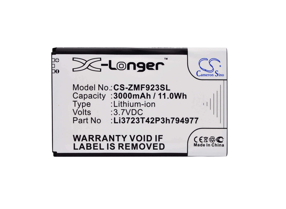 Battery For Zte Mf923, Velocity, 3.7v, 3000mah - 11.10wh Hotspot Cameron Sino Technology Limited   