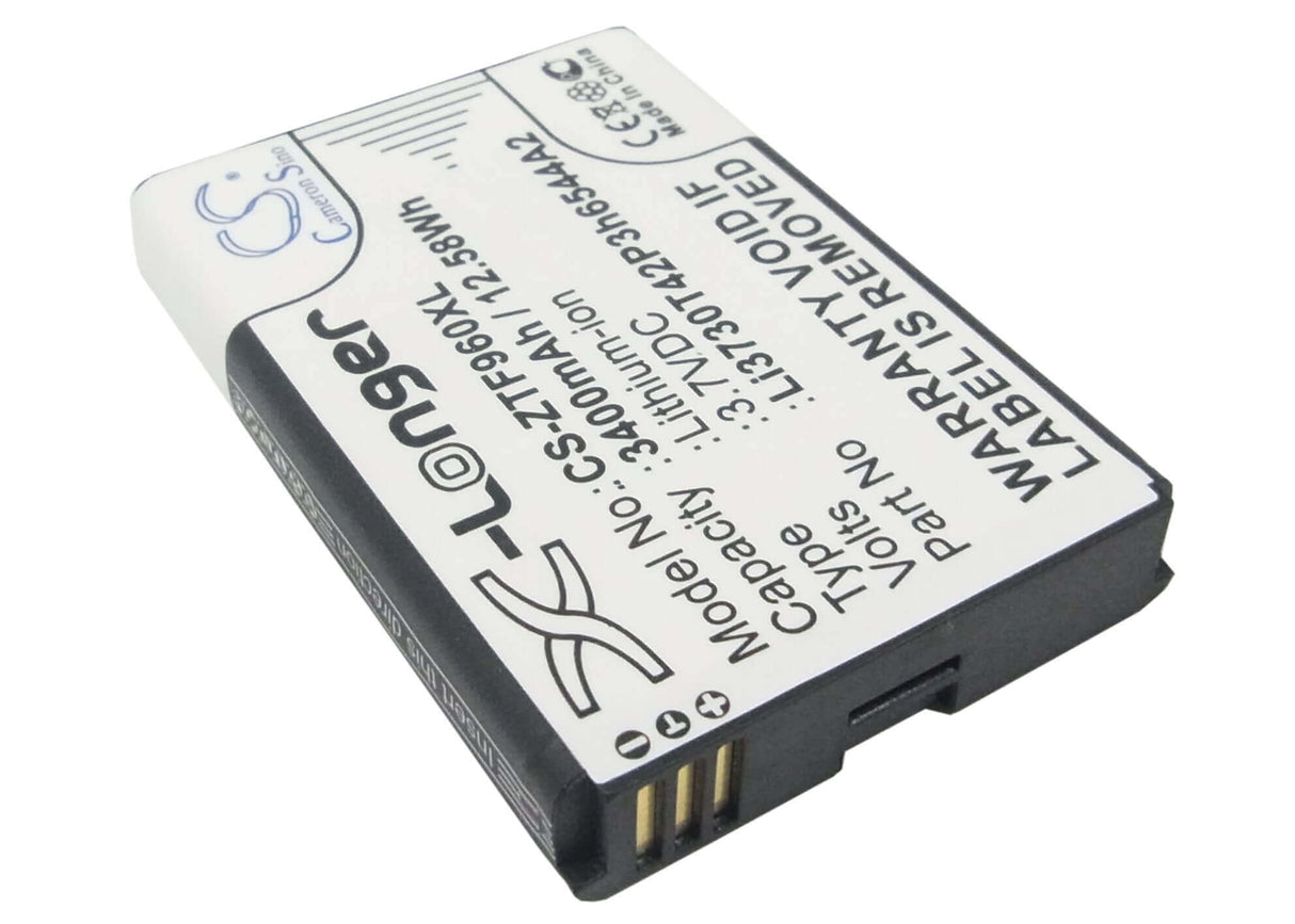 Battery For Zte Mf96, Mf96u, Srq-z289l 3.7v, 3400mah - 12.58wh Hotspot Cameron Sino Technology Limited   