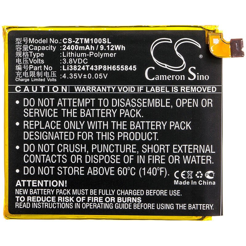 Battery For Zte, Mono Mo-01j, Mono Mo-01j Td-lte 3.8v, 2400mah - 9.12wh Mobile, SmartPhone Cameron Sino Technology Limited   