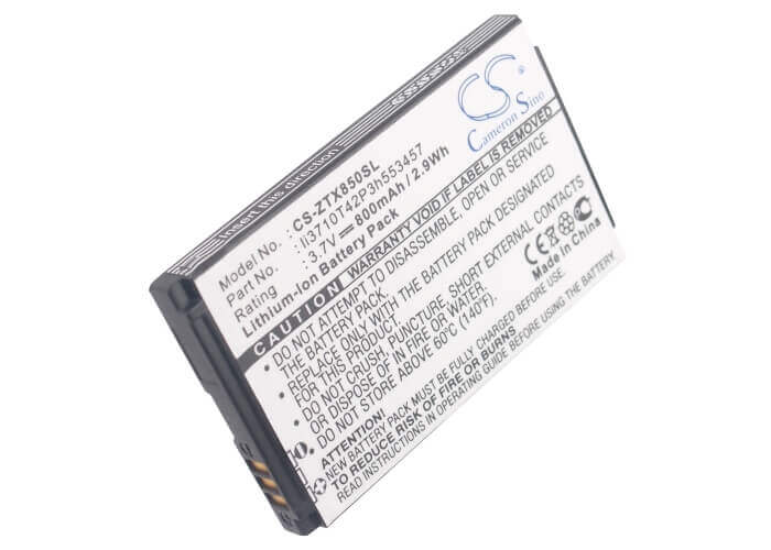 Battery For Zte N600, U260, F100 3.7v, 800mah - 2.96wh Mobile, SmartPhone Cameron Sino Technology Limited   