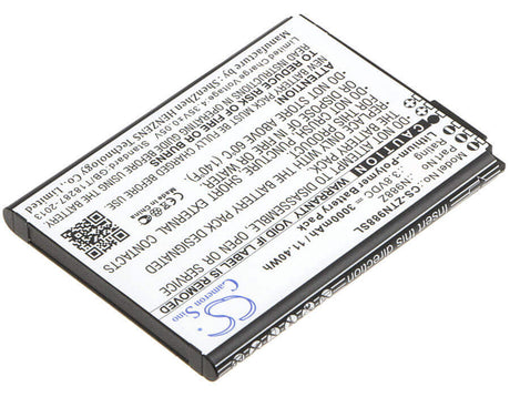 Battery For Zte N988z 3.8v, 3000mah - 5.55wh Mobile, SmartPhone Cameron Sino Technology Limited   