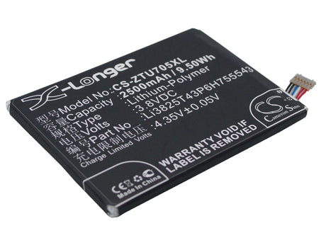 Battery For Zte Q705u, Grand Sii, S221 3.8v, 2500mah - 9.50wh Mobile, SmartPhone Cameron Sino Technology Limited   