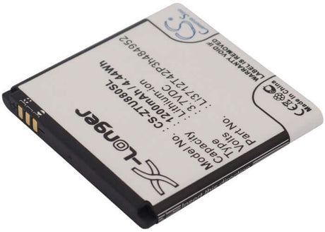 Battery For Zte U880s2, V880s2, U880 S2 3.7v, 1200mah - 4.44wh Mobile, SmartPhone Cameron Sino Technology Limited   