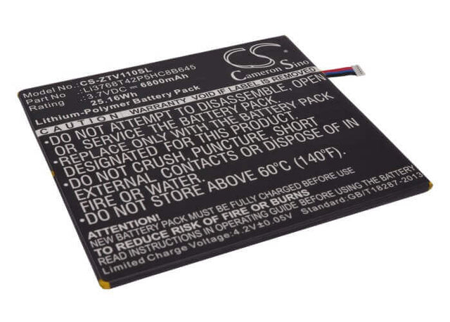 Battery For Zte V11a, V11, V7e 3.7v, 6800mah - 25.16wh Tablet Cameron Sino Technology Limited   