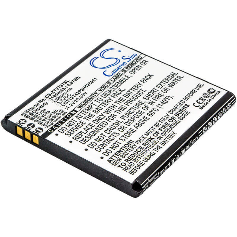 Battery For Zte, V797, 3.7v, 1100mah - 4.07wh Mobile, SmartPhone Cameron Sino Technology Limited   