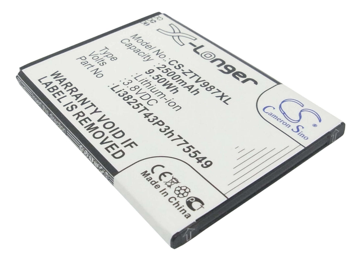 Battery For Zte Vital, Ux990, Smile Q 3.8v, 2500mah - 9.50wh Mobile, SmartPhone Cameron Sino Technology Limited   