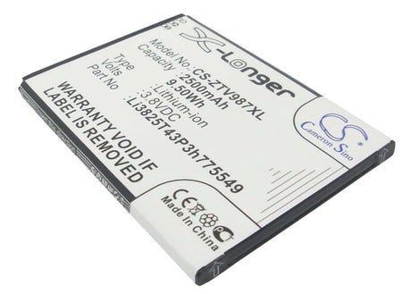 Battery For Zte Vital, Ux990, Smile Q 3.8v, 2500mah - 9.50wh Mobile, SmartPhone Cameron Sino Technology Limited   