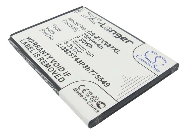 Battery For Zte Vital, Ux990, Smile Q 3.8v, 2500mah - 9.50wh Mobile, SmartPhone Cameron Sino Technology Limited   