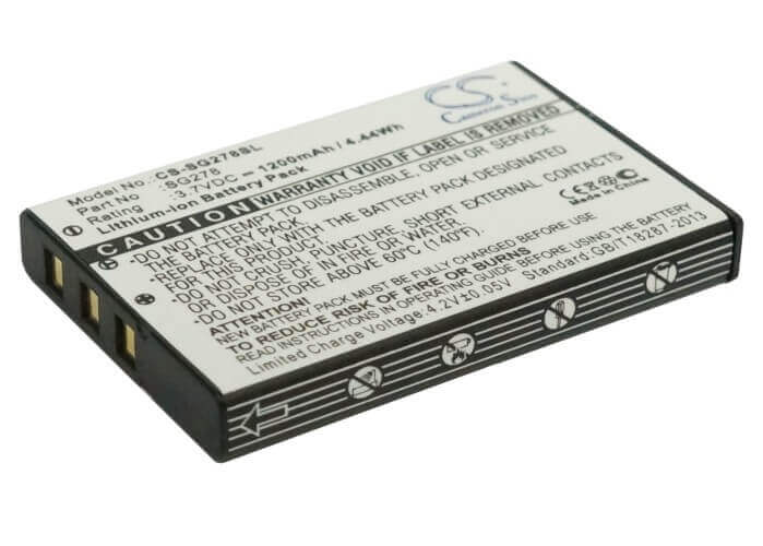 Battery For Zycast Sg-278 3.7v, 1200mah - 4.44wh GPS, Navigator Cameron Sino Technology Limited   