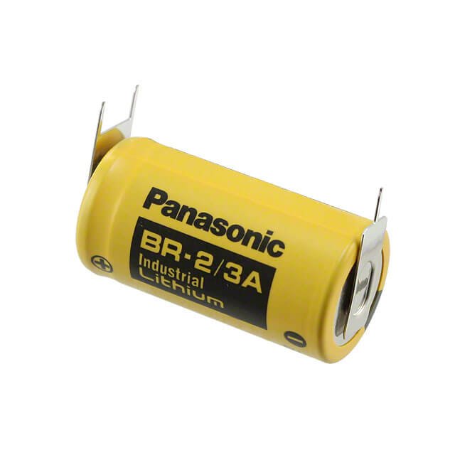 Battery Model Panasonic Br2/3a, 118-4184, 2587678-8008, 6135-01-159-9705 3v, 1200 Mah - 3.6wh Sealed Lead Acid Panasonic With PC Pins 2 pin on positive  