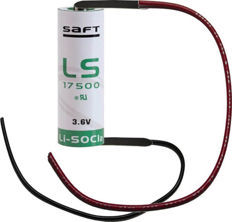 Battery Model Saft Ls 17500, 6135-01-524-7621, Ls17500, Ls17500-ba 3.6v, 3600 Mah - 12.96wh Battery By Use Saft Lithium Batteries With 3 Inch Fly Leads  