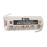 Battery Model Sanyo / Fdk Sanyo Cr17450se-r Plc Battery, Cr17450se, Cr17450er 3v, 2400 Mah - 7.2wh Sealed Lead Acid CB Range Tabs opposite direction each end  