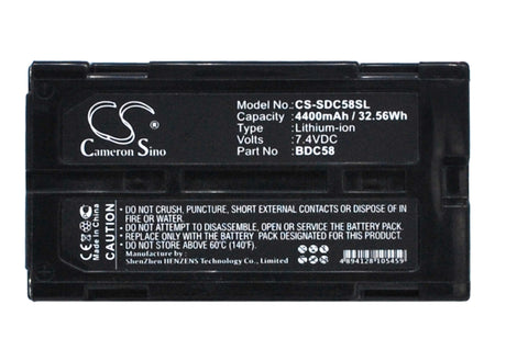 Bdc58 Battery For Sokkia Srx Robotic Total Stations, Setx Total Stations, And Grx1 Gps Receivers 7.4v, 4400mah - 32.56wh Batteries for Electronics Cameron Sino Technology Limited   