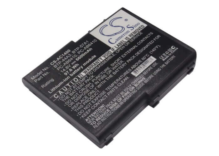 Black Battery For Acer Aspire 1200(ms2111), Aspire 1202(ms2111), Aspire 1203(ms2111) 14.8v, 6600mah - 97.68wh Batteries for Electronics Cameron Sino Technology Limited (Suspended)   