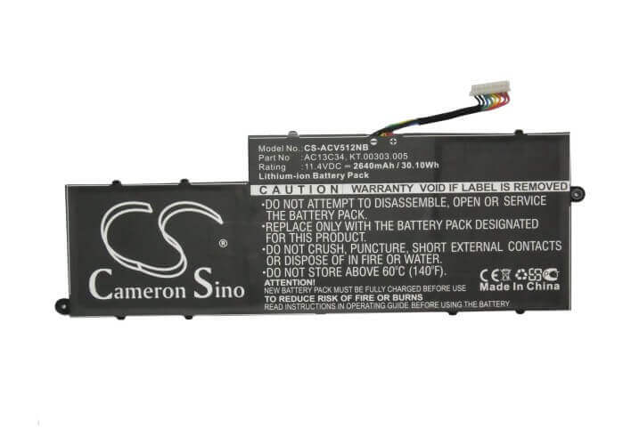 Black Battery For Acer Aspire V5-122p, Aspire V5 122p 11.4v, 2640mah - 30.10wh Notebook, Laptop Cameron Sino Technology Limited   