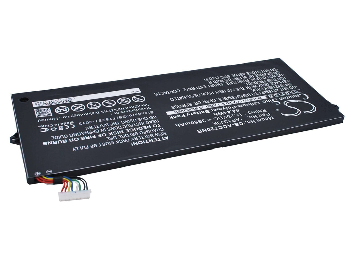 Black Battery For Acer Chromebook 11.6", Chromebook C720, Chromebook C720p 11.25v, 3950mah - 44.44wh Notebook, Laptop Cameron Sino Technology Limited   