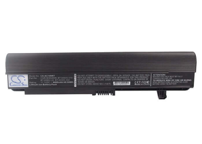 Black Battery For Acer Travelmate 3030, Ferrari 1005wlmi, Ferrari 1003wtmi 11.1v, 4400mah - 48.84wh Batteries for Electronics Suspended Product   