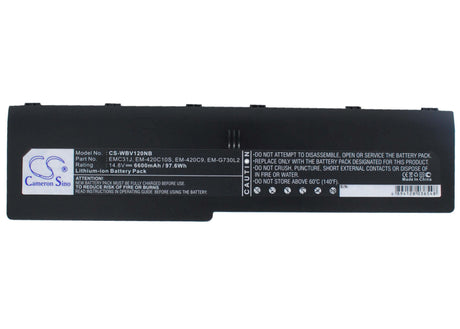 Black Battery For Alphatop G713, G730, G731 14.8v, 6600mah - 97.68wh Notebook, Laptop Cameron Sino Technology Limited (Suspended)   