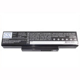 Black Battery For Asus A72, A72d, A72dr 11.1v, 6600mah - 73.26wh Notebook, Laptop Cameron Sino Technology Limited   