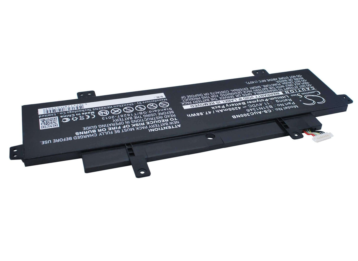 Black Battery For Asus Chromebook C300, Chromebook C300m, Chromebook C300ma 11.4v, 4200mah - 47.88wh Notebook, Laptop Cameron Sino Technology Limited   