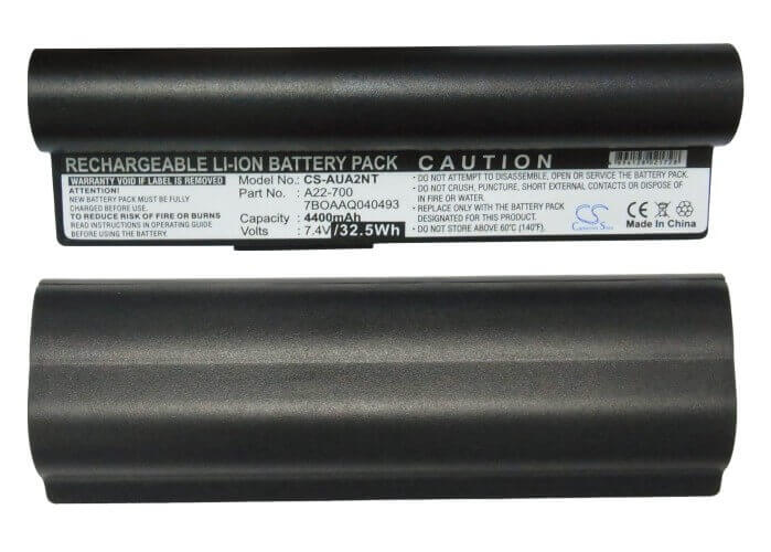 Black Battery For Asus Eee Pc 701, Eee Pc 701c, Eee Pc 800 7.4v, 4400mah - 32.56wh Notebook, Laptop Cameron Sino Technology Limited   