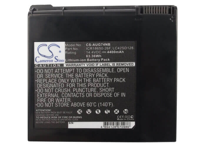 Black Battery For Asus G74, G74j, G74jh 14.4v, 4400mah - 63.36wh Notebook, Laptop Cameron Sino Technology Limited   