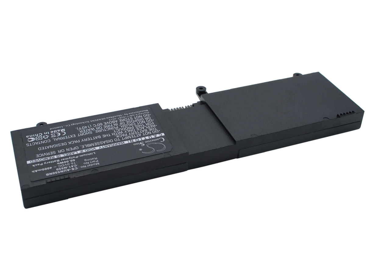 Black Battery For Asus N550, N550j, N550x47jv 15.0v, 4000mah - 60.00wh Notebook, Laptop Cameron Sino Technology Limited   