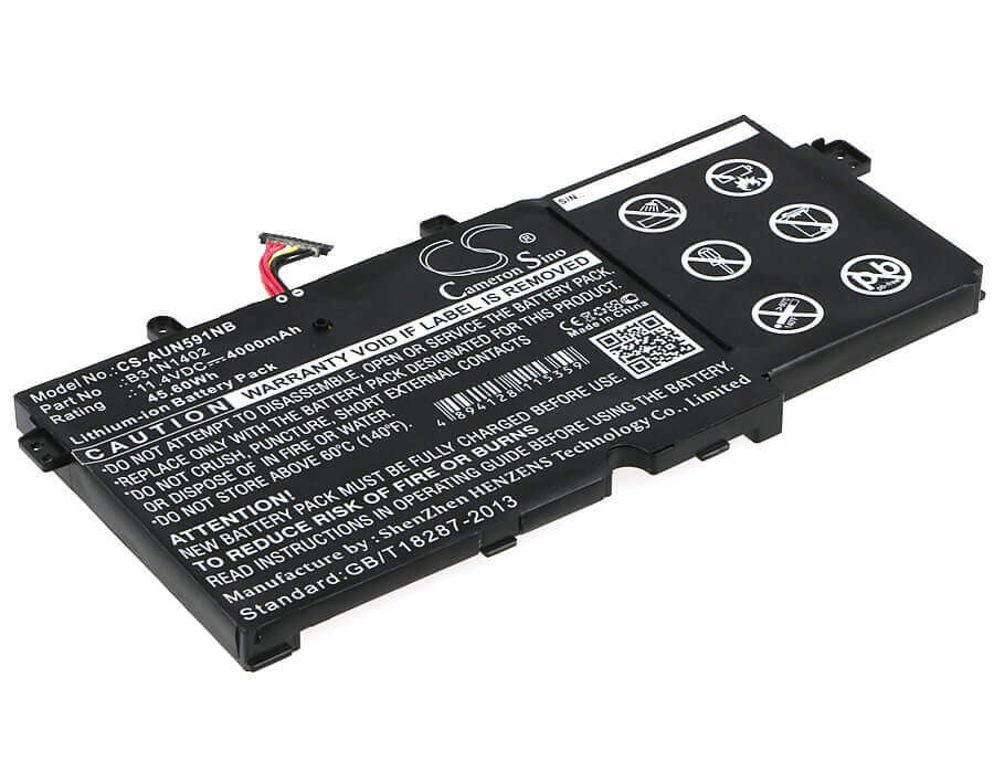 Black Battery For Asus N591lb, Q551ln, Q551 11.4v, 4000mah - 45.60wh Notebook, Laptop Cameron Sino Technology Limited   