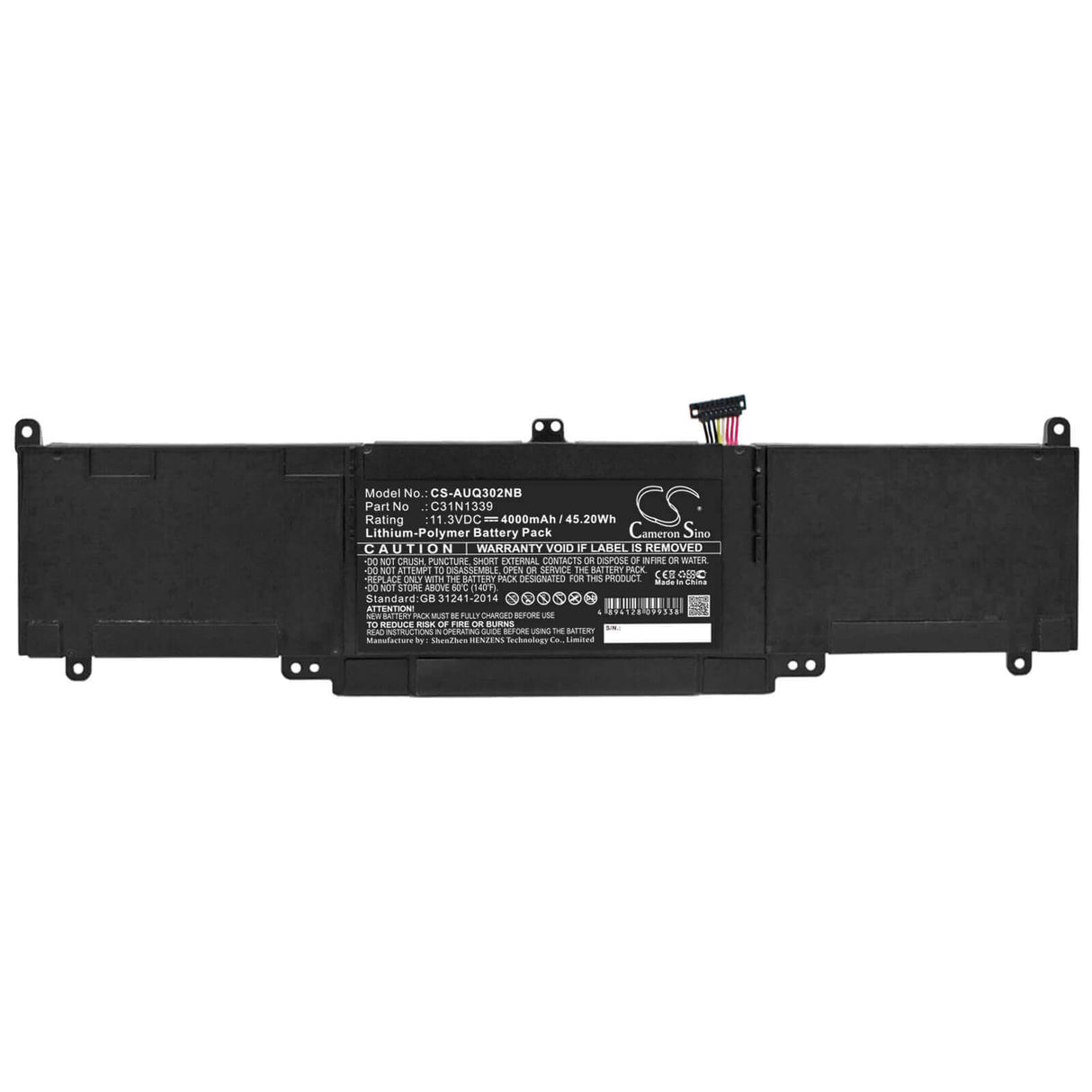 Black Battery For Asus Q302l, Q302la, Q302lg 11.3v, 4400mah - 49.72wh Notebook, Laptop Cameron Sino Technology Limited   