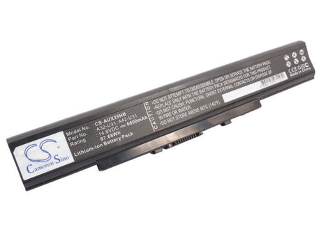 Black Battery For Asus U31, U31e, U31f 14.8v, 6600mah - 97.68wh Batteries for Electronics Suspended Product   