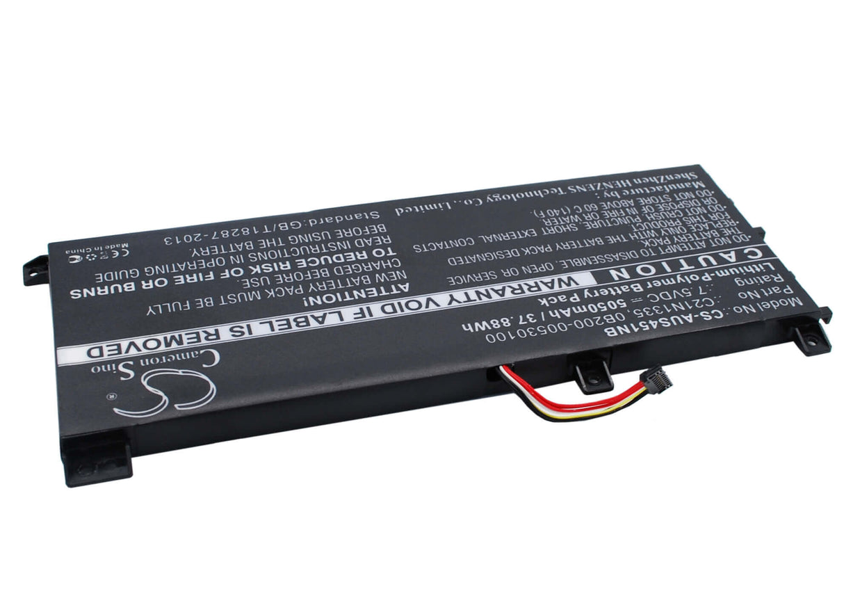 Black Battery For Asus Vivobook S451, Vivobook S451la, Vivobook S451lb 7.5v, 5050mah - 37.88wh Notebook, Laptop Cameron Sino Technology Limited   