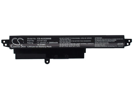 Black Battery For Asus Vivobook X200ca, Vivobook F200ca, Vivobook X200ma 11.25v, 2900mah - 32.63wh Notebook, Laptop Cameron Sino Technology Limited   