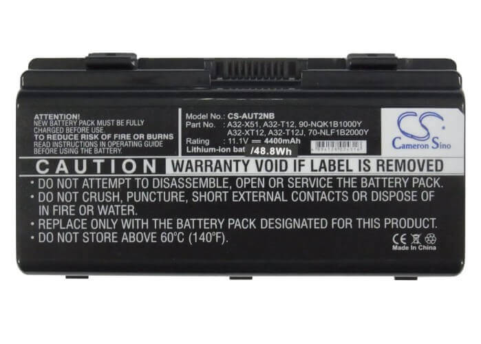 Black Battery For Asus X51rl, T12jg, T12c 11.1v, 4400mah - 48.84wh Notebook, Laptop Cameron Sino Technology Limited   