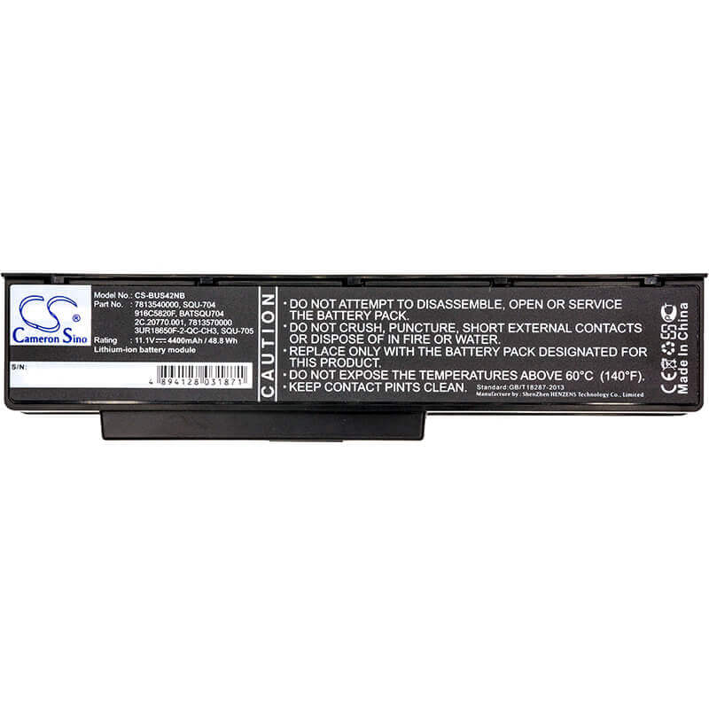 Black Battery For Benq Joybook R56, Joybook R42, Joybook C41 11.1v, 4400mah - 48.84wh Notebook, Laptop Cameron Sino Technology Limited   