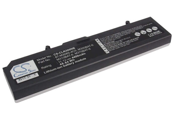 Black Battery For Clevo M300n, M310n, M350b 11.1v, 4400mah - 48.84wh Notebook, Laptop Cameron Sino Technology Limited (Suspended)   